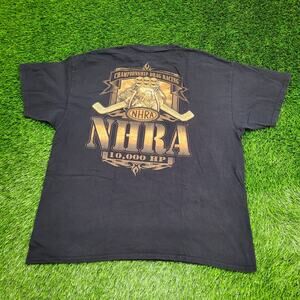 Vintage Y2K NHRA Hot-Rod Racing Shirt 2XL 25x29 Black